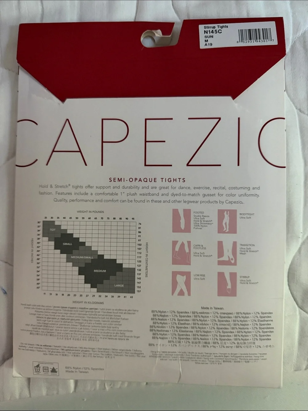 Capezio Stirrup Hosiery in Sun (Beige)